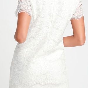 Lulu's Dresses - Lulu’s Beautiful Ivory Lace Shift Dress- Size S Lulu's Dresses - Lulu’s Beautiful Ivory Lace Shift Dress- Size S